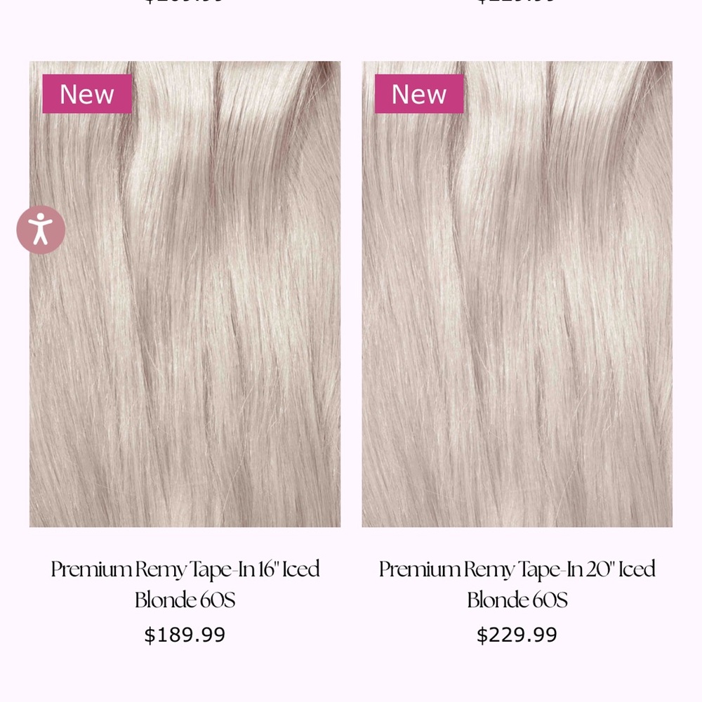 Two brand new packs of 20 inch glam seamless tape in hair extensions